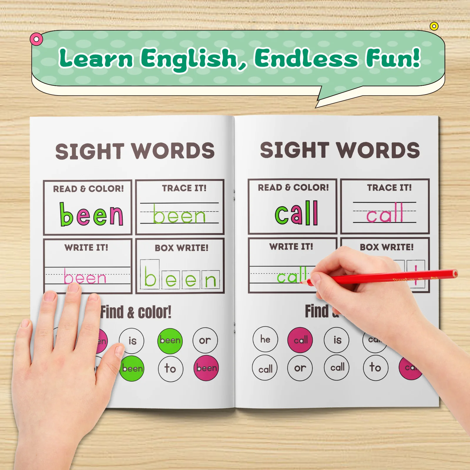 كتاب تلوين الكلمات الإنجليزية  - مراجعة Educational Cartoon For Kids وسعره
