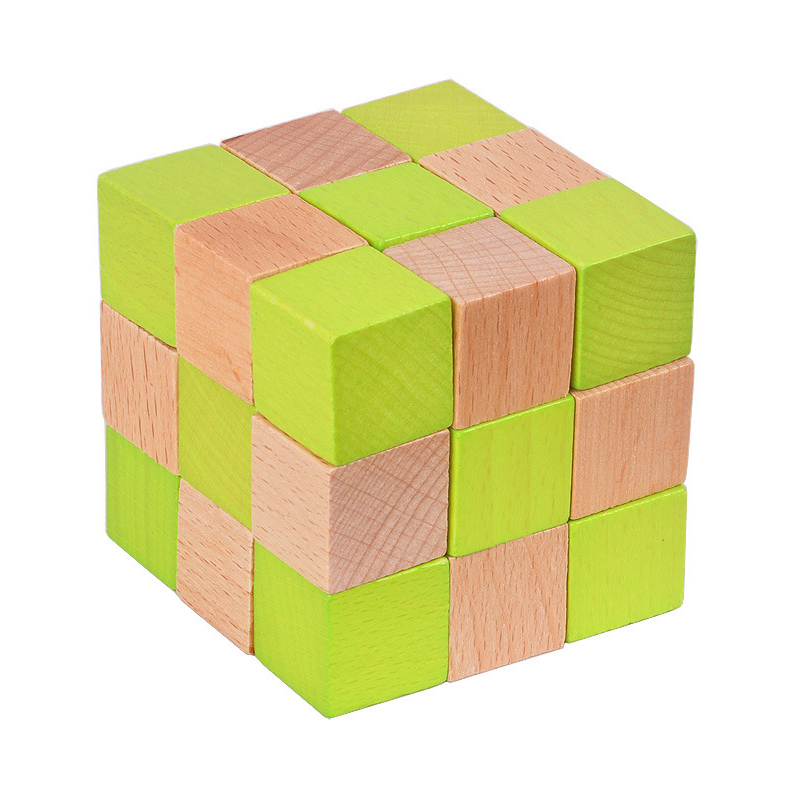 لغز مكعب الأفعى الخشبي لتدريب  - مراجعة Brain Teaser Cube وسعره