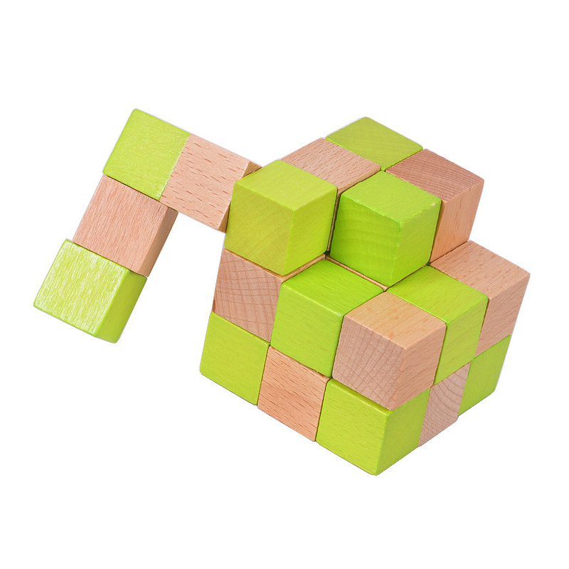 لغز مكعب الأفعى الخشبي لتدريب  - مراجعة Brain Teaser Cube وسعره