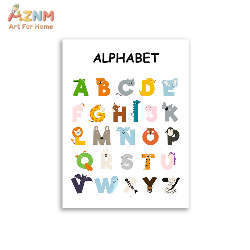 لوحة جدارية تعليمية للأبجدية و - مراجعة Kids Education Alphabet Numbers وسعره