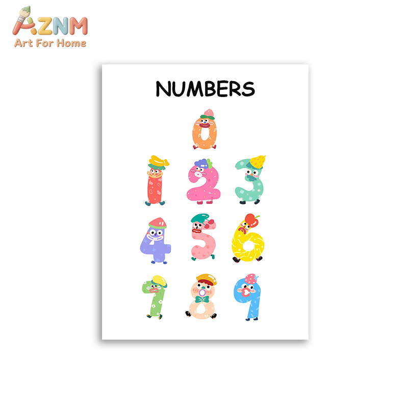 لوحة جدارية تعليمية للأبجدية و - مراجعة Kids Education Alphabet Numbers وسعره
