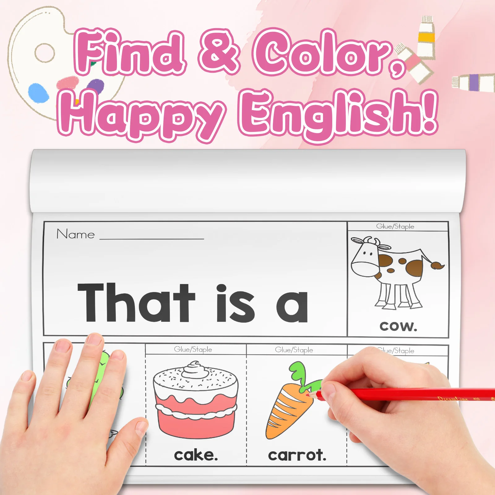 كتاب تلوين الكلمات الإنجليزية  - مراجعة Educational Cartoon For Kids وسعره